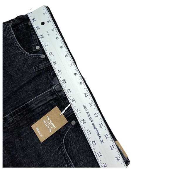 Madewell Jeans WMNS 31 Black The Perfect Vintage Roxstone Wash: Knee-Rip Edition - Picture 5 of 13
